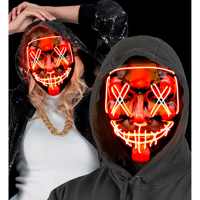 Maschera di Halloween rossa con luce