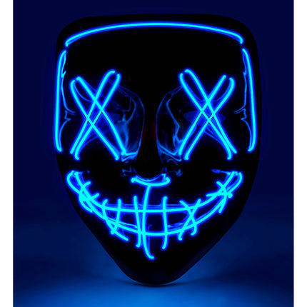 Maschera di Halloween blu con luce
