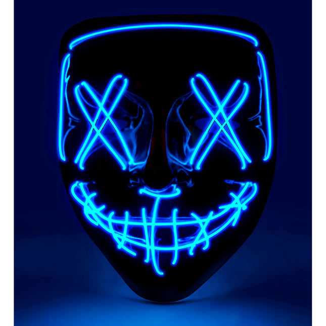 Maschera di Halloween blu con luce