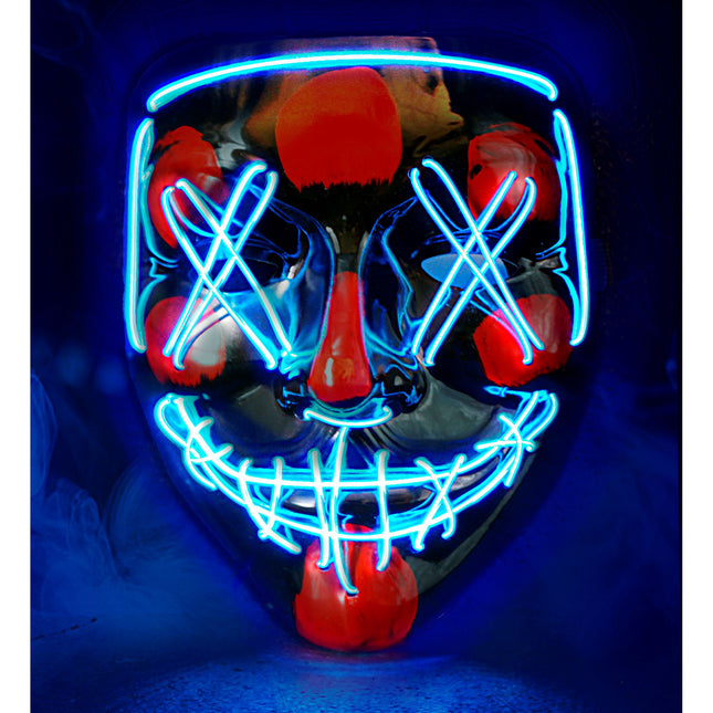 Maschera di Halloween blu con luce