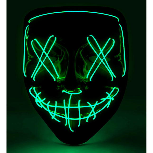 Maschera di Halloween verde con luce