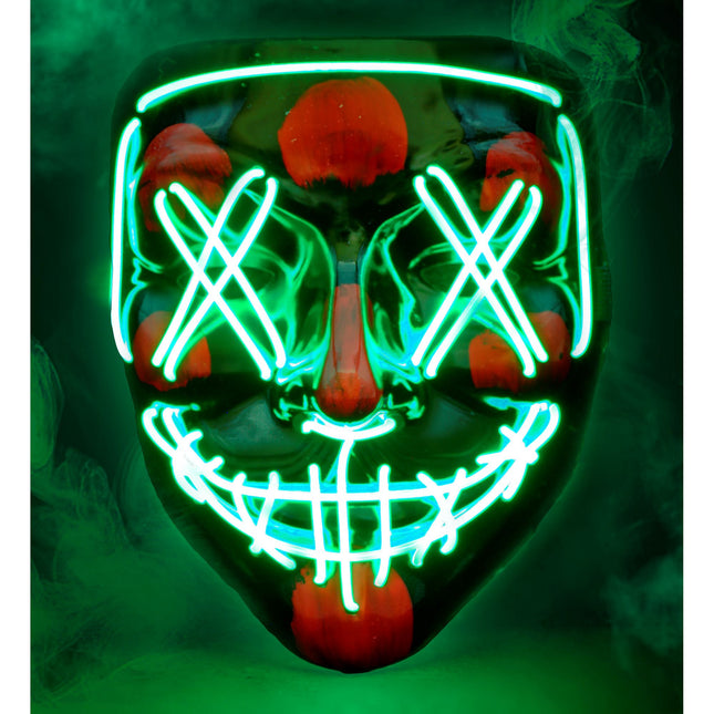 Maschera di Halloween verde con luce