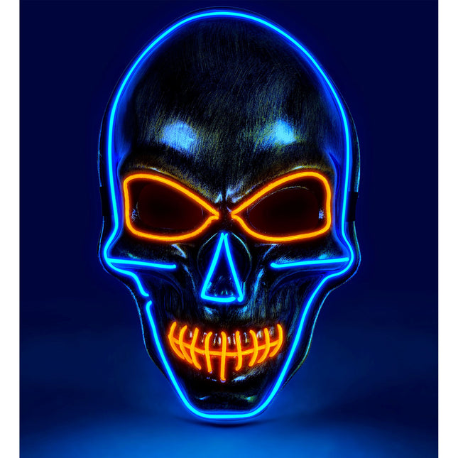 Maschera di Halloween Teschio colorato con luce