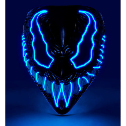 Maschera di Halloween mostro blu con luce