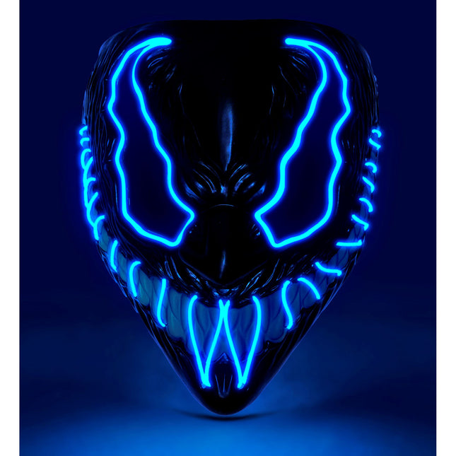 Maschera di Halloween mostro blu con luce