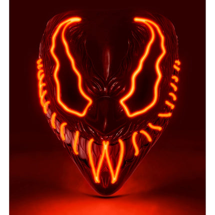 Maschera di Halloween mostro rosso con luce