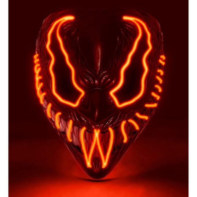 Maschera di Halloween mostro rosso con luce