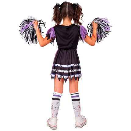 Vestito Halloween Ragazza Zombie Cheerleader 5 pezzi