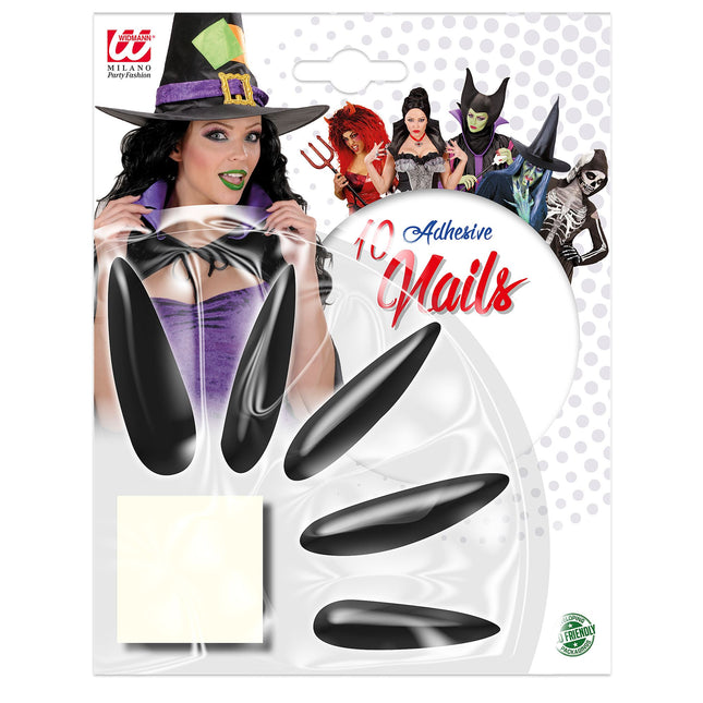 Unghie finte di Halloween Strega Nera