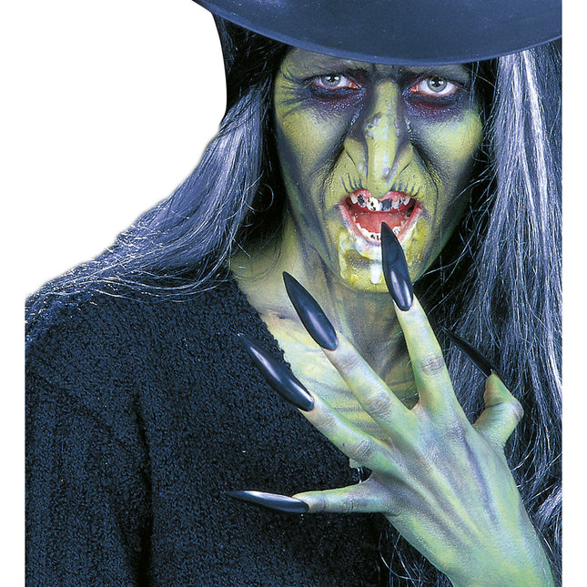 Unghie finte di Halloween Strega Nera