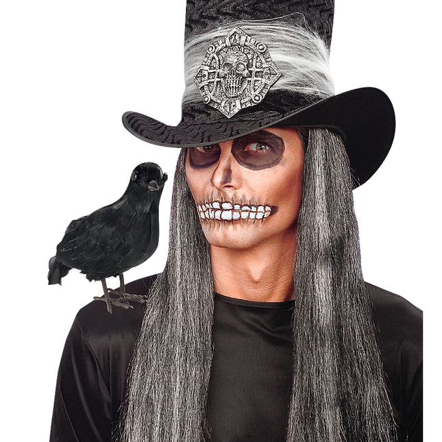 Corvo finto di Halloween