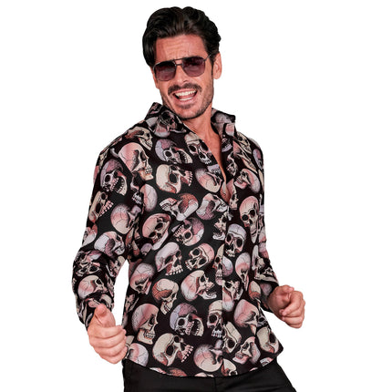 Camicetta Halloween da uomo con teschio