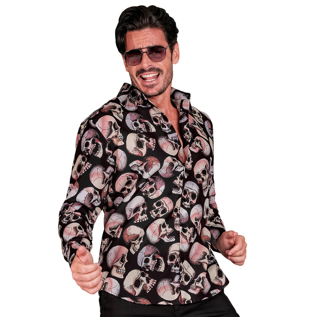 Camicetta Halloween da uomo con teschio