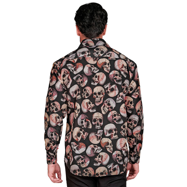 Camicetta Halloween da uomo con teschio