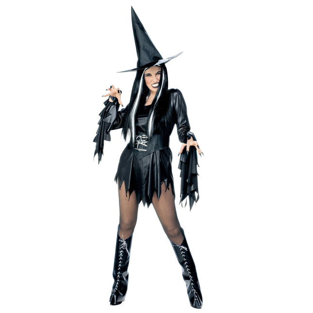 Vestito di Halloween Nero Donna Sexy Strega