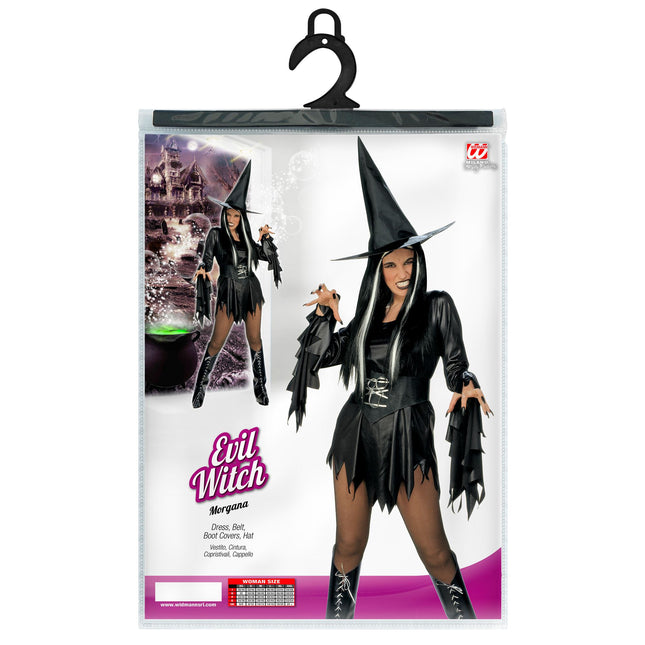Vestito di Halloween Nero Donna Sexy Strega