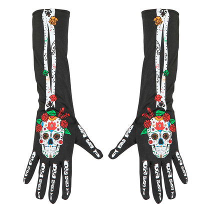 Guanti Dia De Los Muertos 40cm