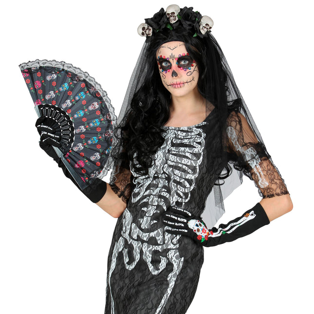 Guanti Dia De Los Muertos 40cm