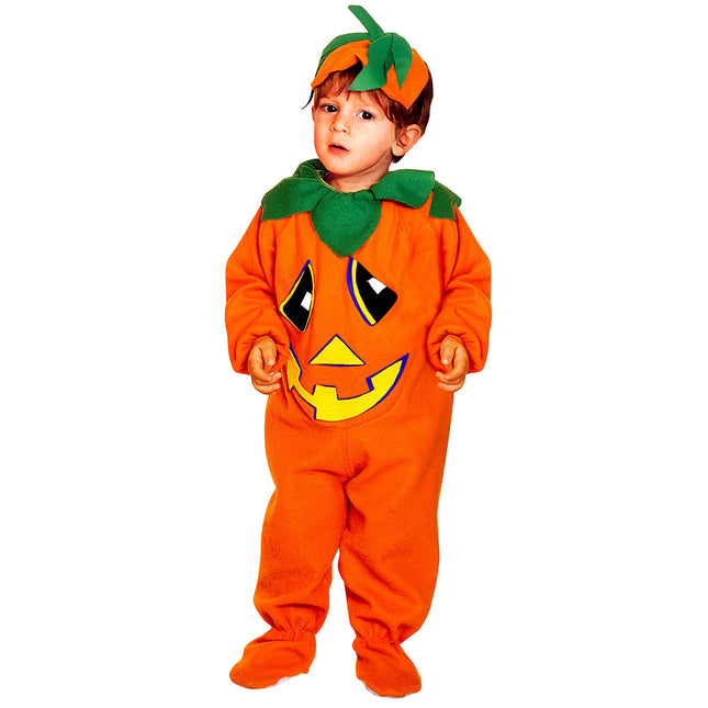 Costume di Halloween arancione da bambino Zucca 2 pezzi