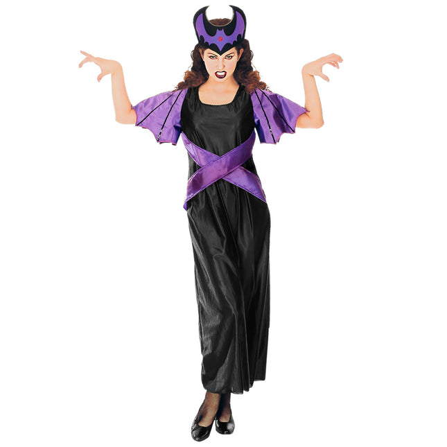 Vestito di Halloween Nero Viola Donna Diavolo