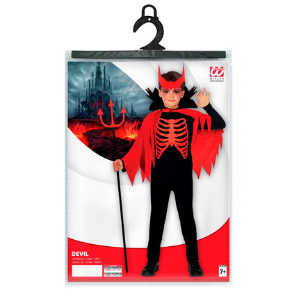 Costume Halloween Diavolo Nero Rosso Ragazzo
