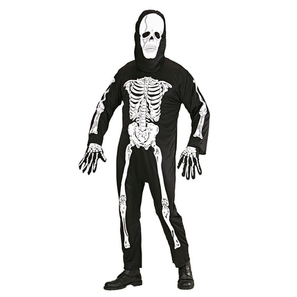 Costume di Halloween Scheletro Bianco Nero