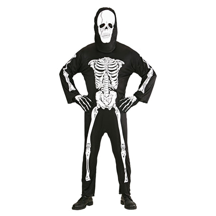 Costume di Halloween Scheletro Bianco Nero