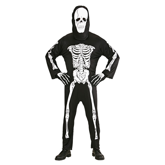 Costume di Halloween Scheletro Bianco Nero