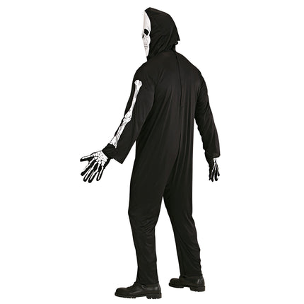 Costume di Halloween Scheletro Bianco Nero