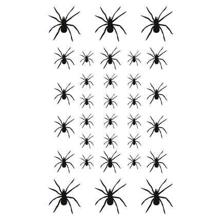 Tatuaggi finti di Halloween Ragni 32 pezzi