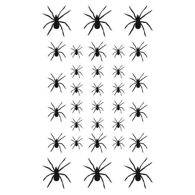 Tatuaggi finti di Halloween Ragni 32 pezzi