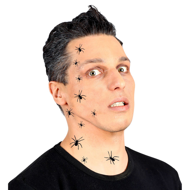 Tatuaggi finti di Halloween Ragni 32 pezzi