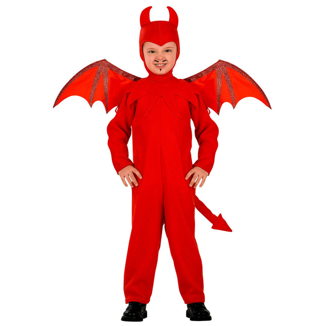 Costume Halloween Diavolo Rosso Bambino 3 pezzi