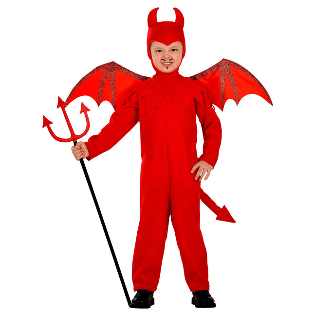 Costume Halloween Diavolo Rosso Bambino 3 pezzi
