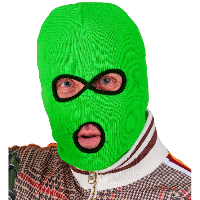 Passamontagna nero verde