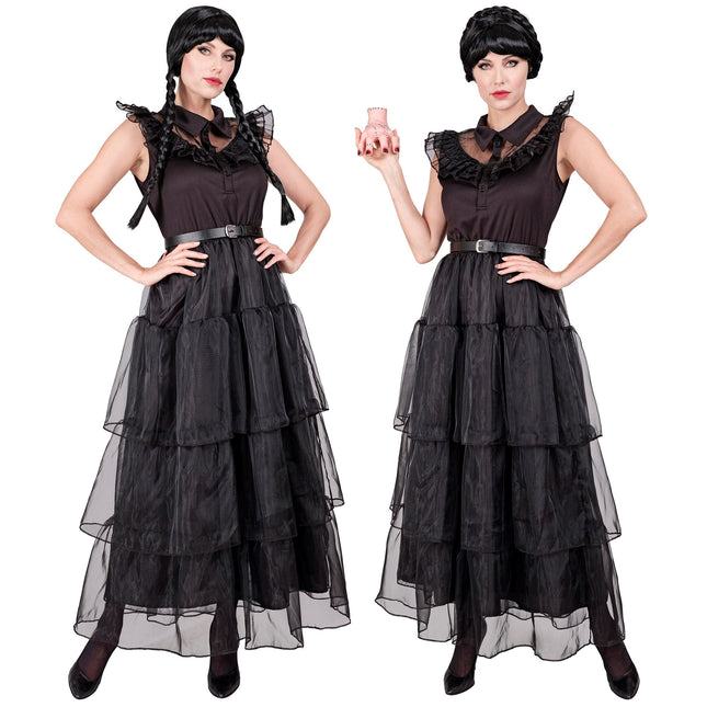 Abito Halloween Nero Donna Gotico