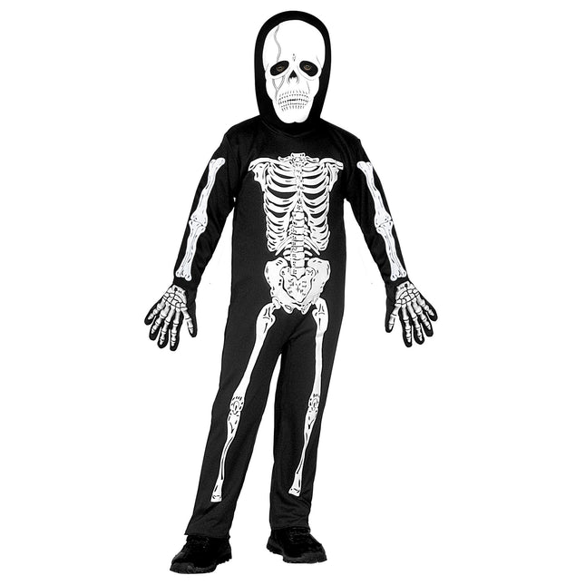 Costume bianco nero da bambino scheletro