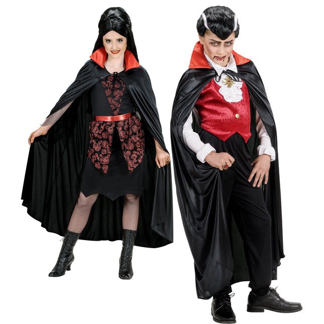 Capo Vampiro Nero Rosso Bambino