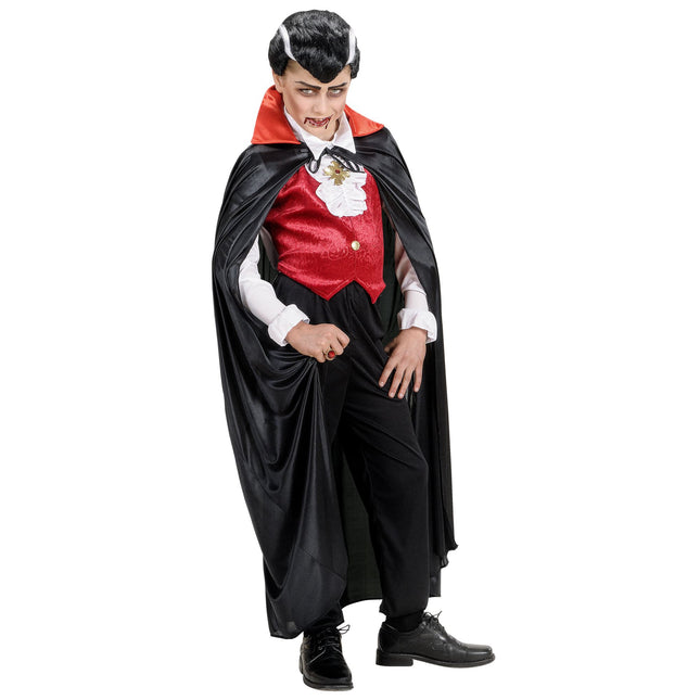 Capo Vampiro Nero Rosso Bambino