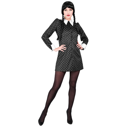 Abito Halloween Nero Bianco Donna Gotico