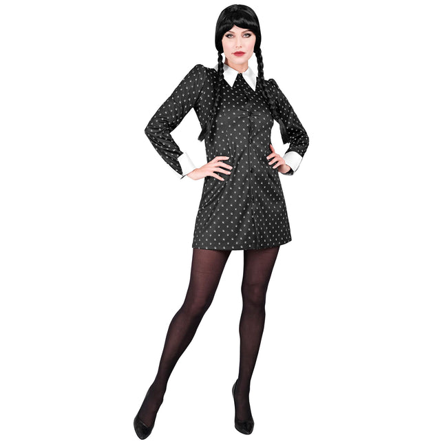 Abito Halloween Nero Bianco Donna Gotico