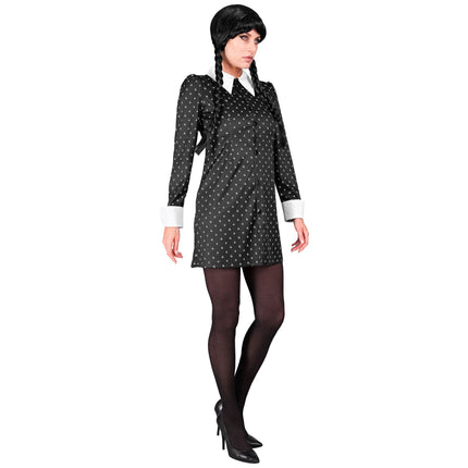 Abito Halloween Nero Bianco Donna Gotico