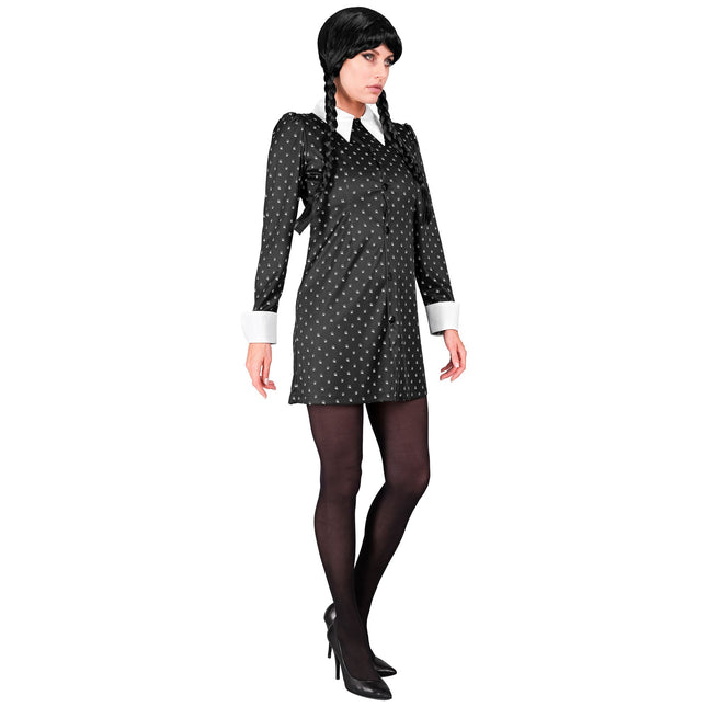 Abito Halloween Nero Bianco Donna Gotico