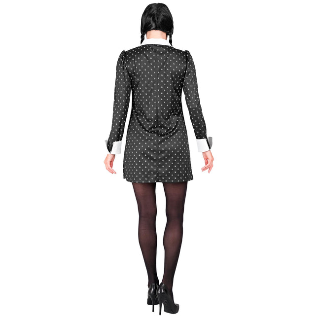 Abito Halloween Nero Bianco Donna Gotico