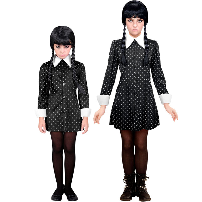 Costume Halloween Ragazza Nera Gotica