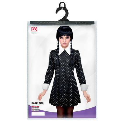 Costume Halloween Ragazza Nera Gotica