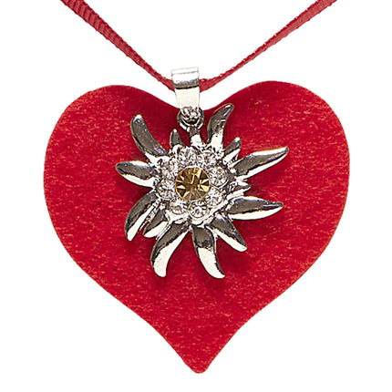 Collana Oktoberfest rossa con stella alpina