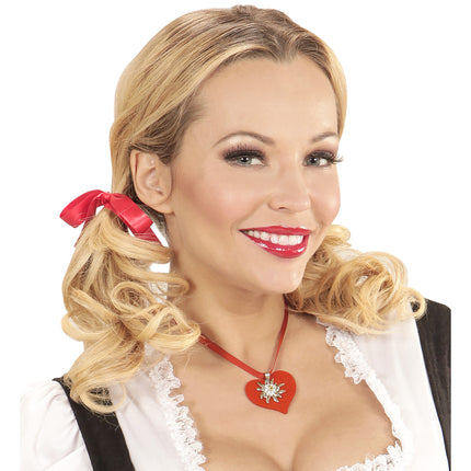 Collana Oktoberfest rossa con stella alpina