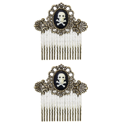 Fermaglio per capelli di Halloween Teschio con ossa