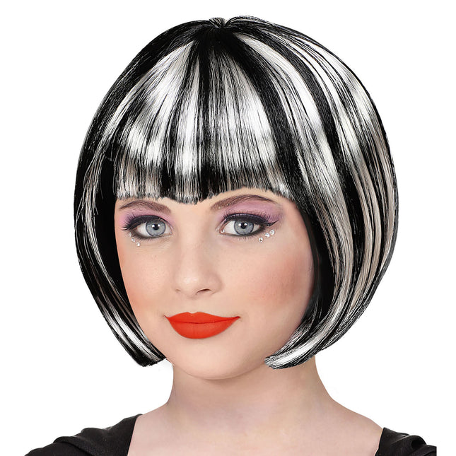 Parrucca da bambino in bianco e nero